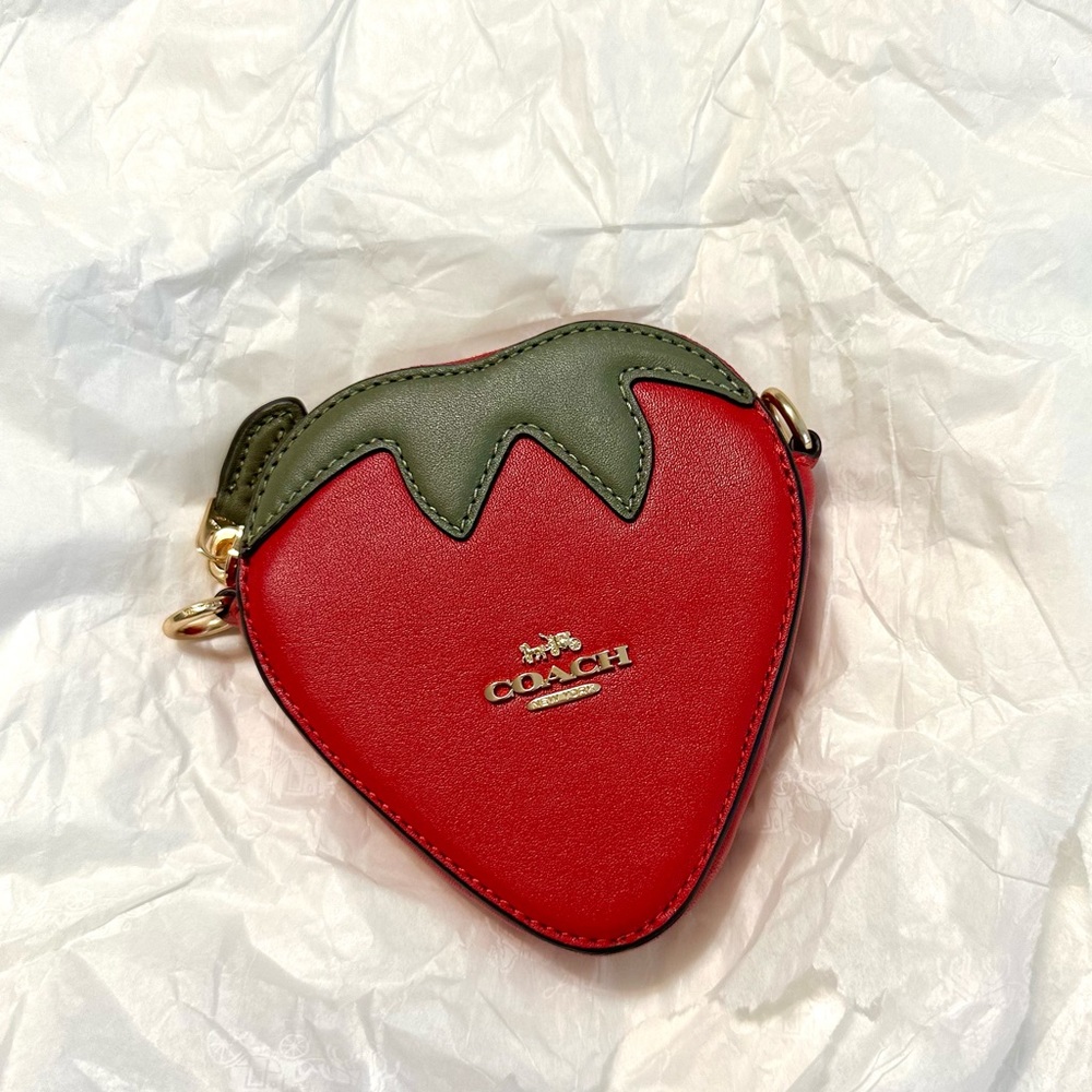 NWT Coach Strawberry Coin Crossbody Bag - Picture 5 of 6